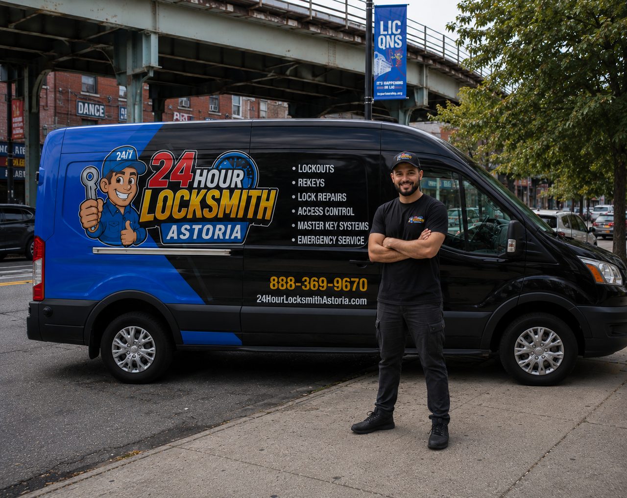 24 Hour Locksmith DUMBO locksmith greeting a DUMBO customer