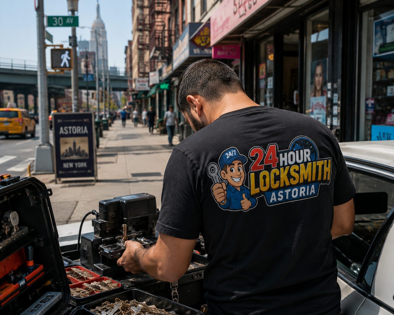 24 Hour Locksmith DUMBO technician working a loft lock in DUMBO